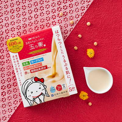 日本盛田屋玉兴豆腐豆乳酸奶面膜熟龄肌玻尿酸补水保湿弹润女5片